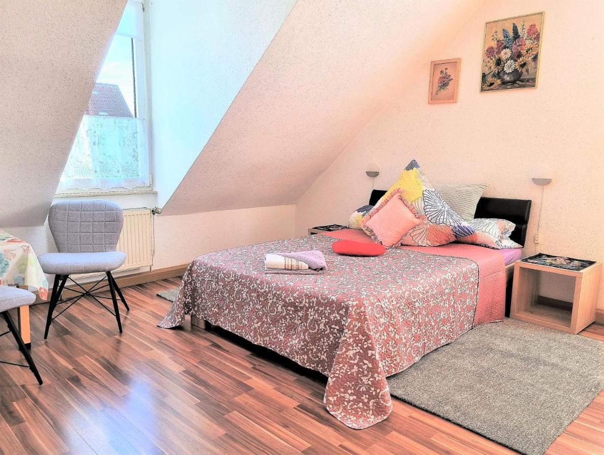 Apartment Bayreuth, 4 Zimmer Ferienwohnung im Haus mit Kunst, WLAN, Küche, Parkplatz Exterior foto